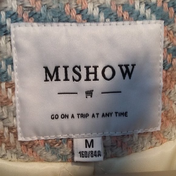 Medium Blue, Pink & White Plaid Coat - Picture 8 of 8